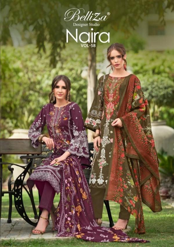 Belliza Naira Vol 58 Cotton Printed Dress Material Collection